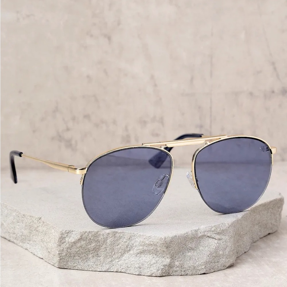 Le Specs Liberation Blue Aviator Sunglasses